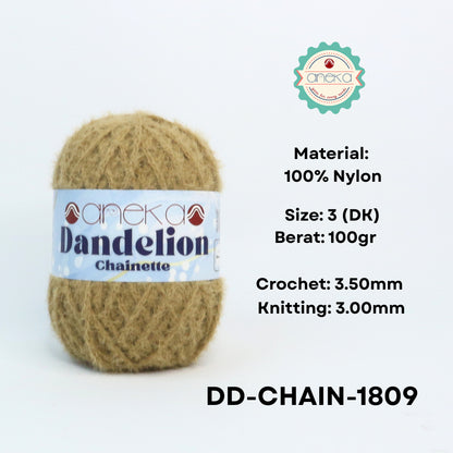 KATALOG - Benang Rajut Knitting Dandelion Chainette / Crochet Yarn Nylon / Nilon