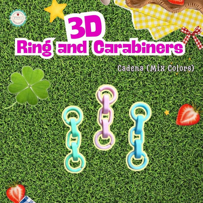 KATALOG - [3PCS] 3D Print Ring Kait / Carabiner Gantungan Kunci