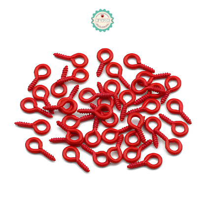 KATALOG - [100 PCS] Paku Ulir Warna / / Pin Mata / Sekrup Kecil Berulir / Screw Eye Hook