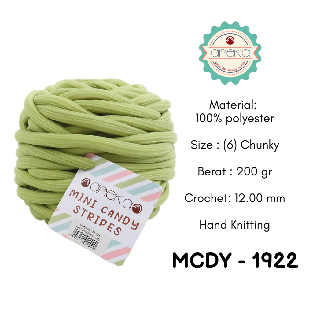 KATALOG - Benang Rajut Mini Candy Stripes / Chunky Crochet Knitting Yarn