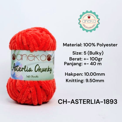 KATALOG - Benang Rajut Asterlia Chunky / Soft Chenille / Crochet Knitting Yarn