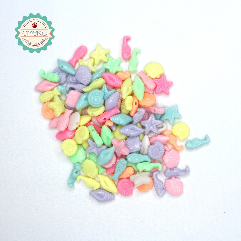 Mute Beads / DIY Craft Milk Pastel Motes - 20 GRAM