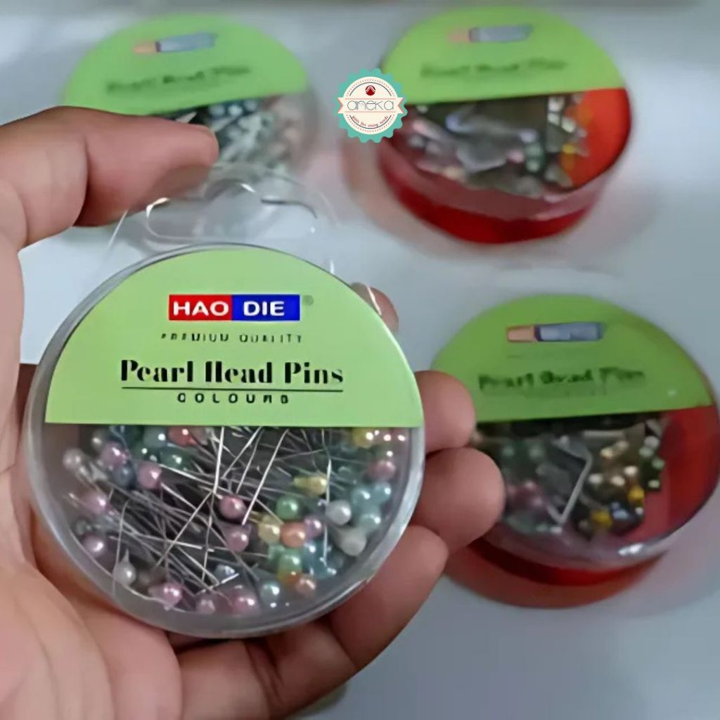 ANEKA - Jarum Pentul Bulat Warna / Colorfull Pearl Dress Maker Pins