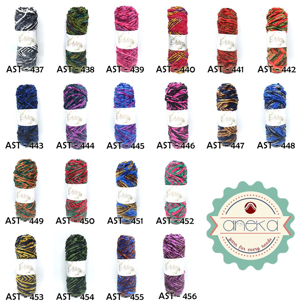 CATALOG - ASTER MIX SEMBUR Bludru Knitting Yarn / Velvet Knitting Yarn PART 2