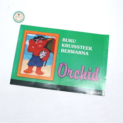 BUKU KRISTIK/CROSS STITCH ORCHID KRUISSTEEK BERWARNA