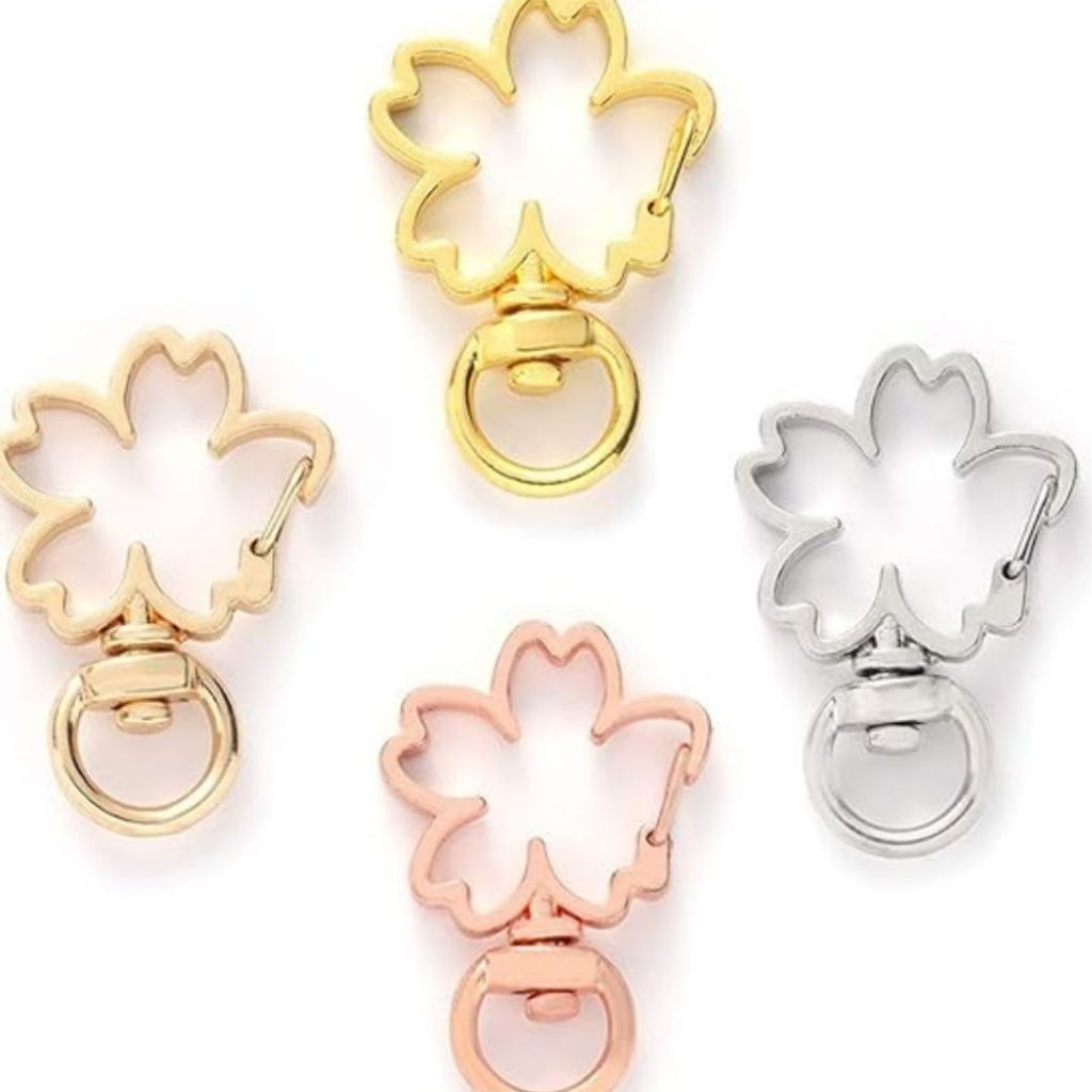 ANEKA - [5PCS] Kait Tas Sakura Warna / Gantungan Kunci / Hook Clasp Lobster Keychain Premium