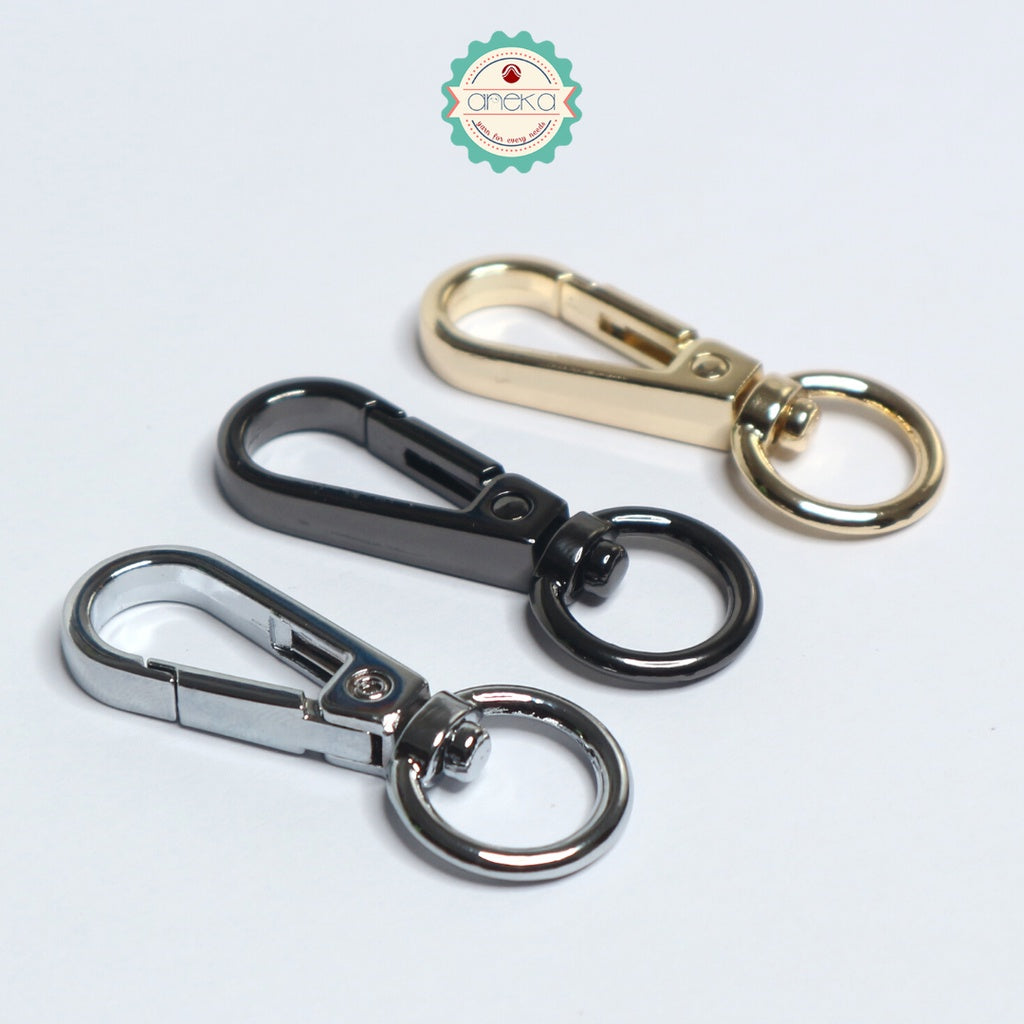 ANEKA - [2PCS] Kait Tas Silver / Hitam / Emas