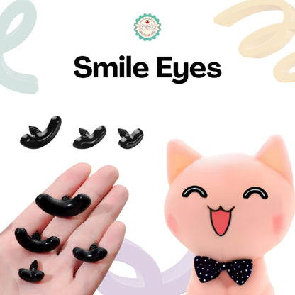 ANEKA - [10 PCS] Mata Boneka Lengkung Senyum / Smile Eyes Safety Accessories fot Toys