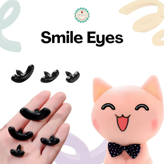 ANEKA - [10 PCS] Mata Boneka Lengkung Senyum / Smile Eyes Safety Accessories fot Toys