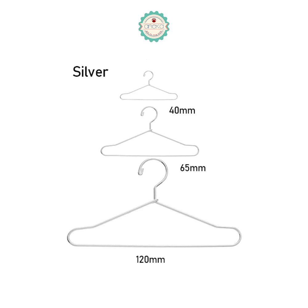 KATALOG - [10 PCS] Hanger Gantungan Mini Baju Boneka / Cute Doll Rack Metal Mini Hanger For Dolls Accessories / Wardrobe for  Clothes