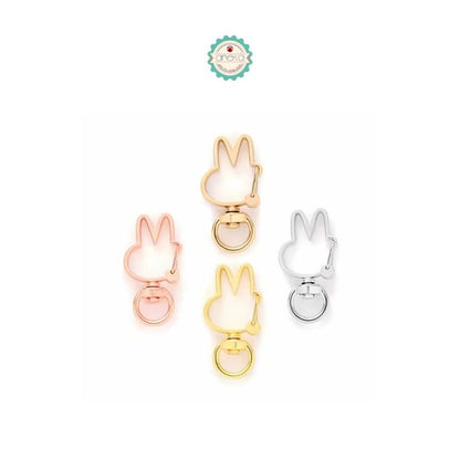 ANEKA - [5PCS] Kait Tas Kelinci / Gantungan Kunci / Rabbit Bunny Hook Bag Clasp Keychain Premium