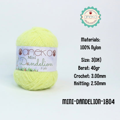 KATALOG - Benang Rajut Mini Dandelion 3 Ply / Crochet Knitting Cord Yarn