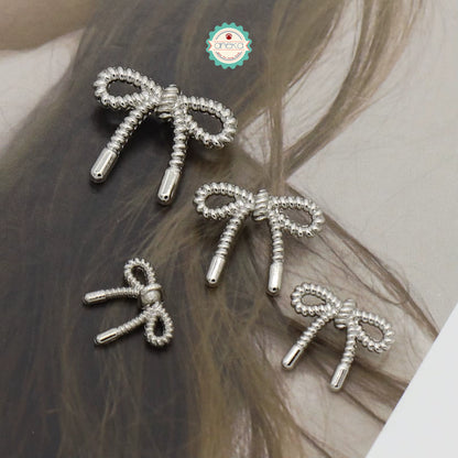 ANEKA - [5PCS] Kancing Baju Bentuk Pita / Ribbon Bow Button Sewing for Clothes