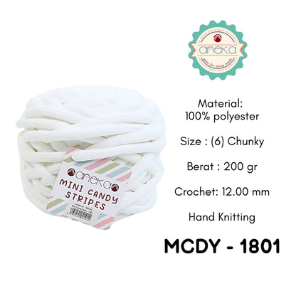 KATALOG - Benang Rajut Mini Candy Stripes / Chunky Crochet Knitting Yarn