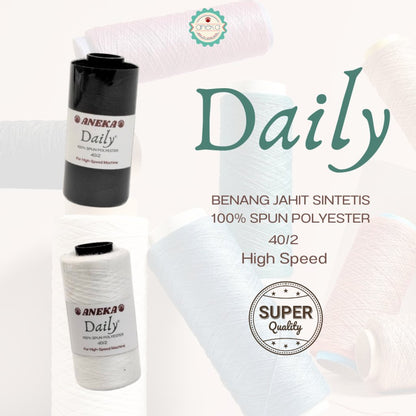 ANEKA - [PCS] Benang Jahit Daily / Spun Polyester Satuan Eceran