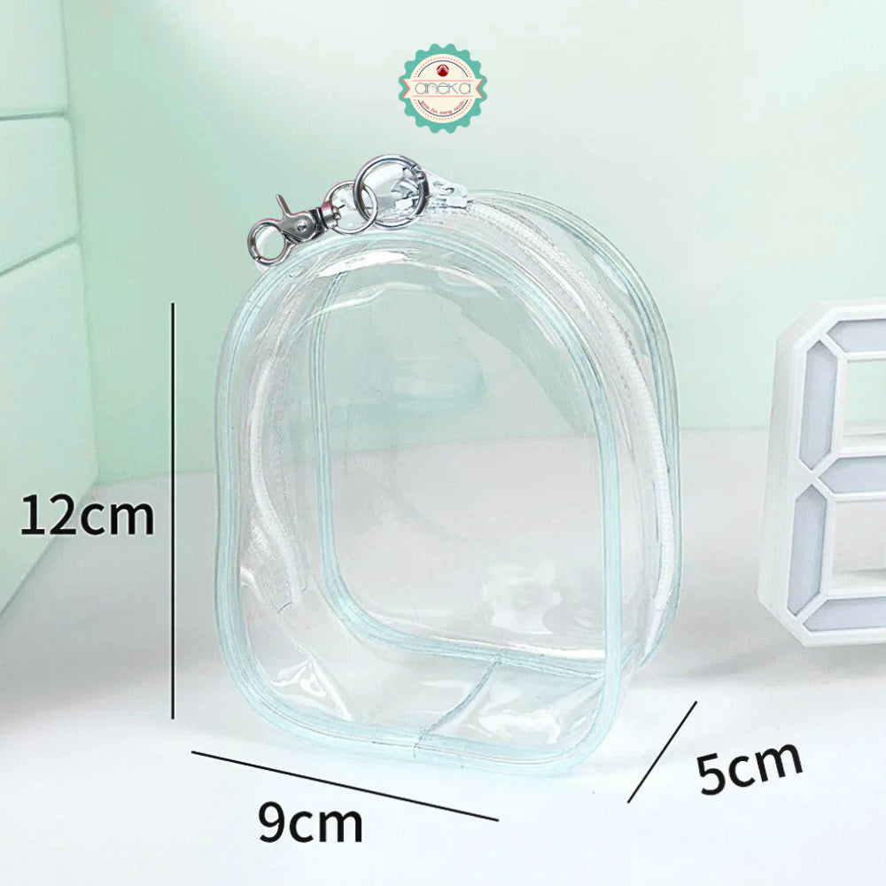 KATALOG - Pouch Transparent PVC with Hook / Tas Boneka Bening Transparant Serbaguna