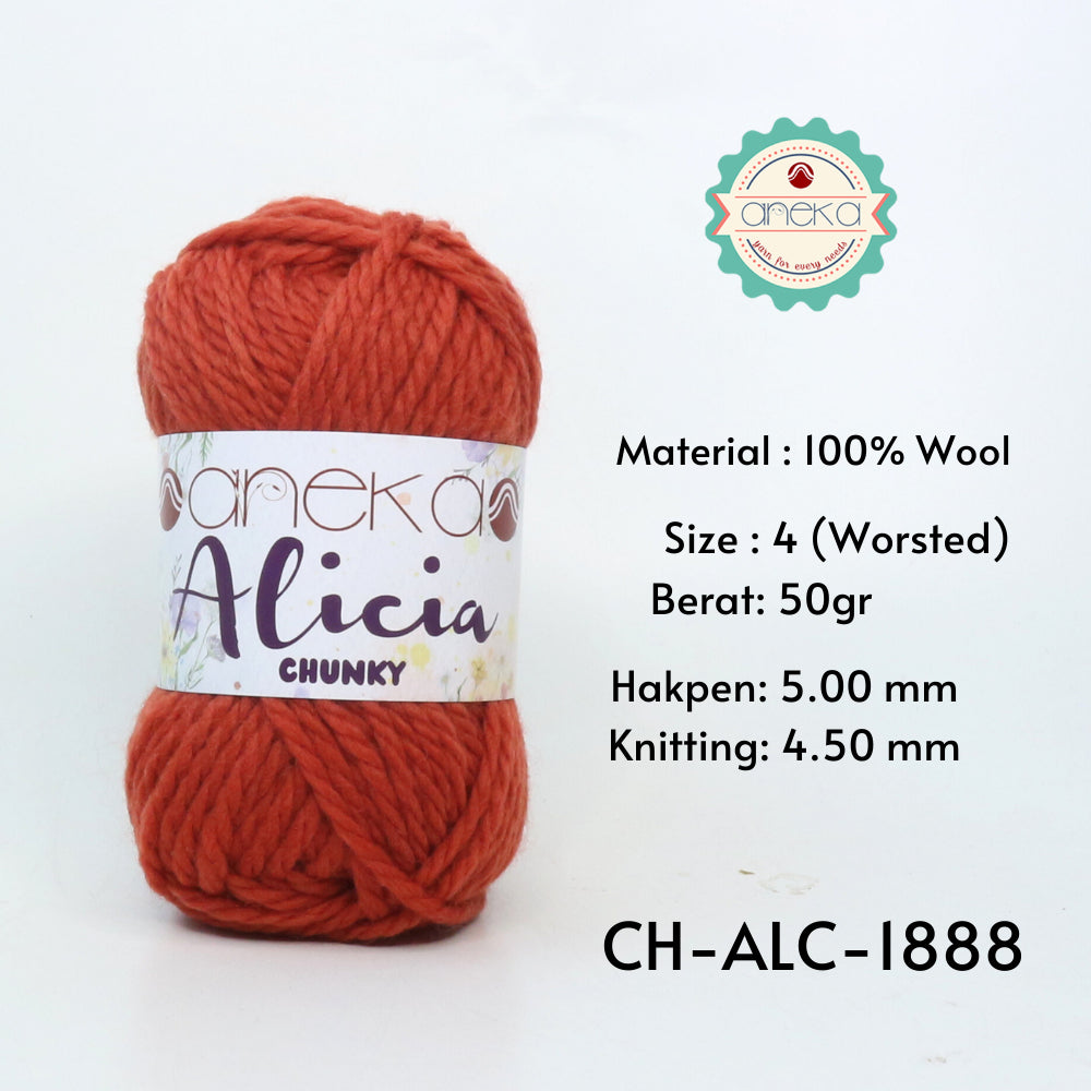 KATALOG - Benang Rajut Alicia Chunky / Wool / Wol Crochet Knitting Yarn