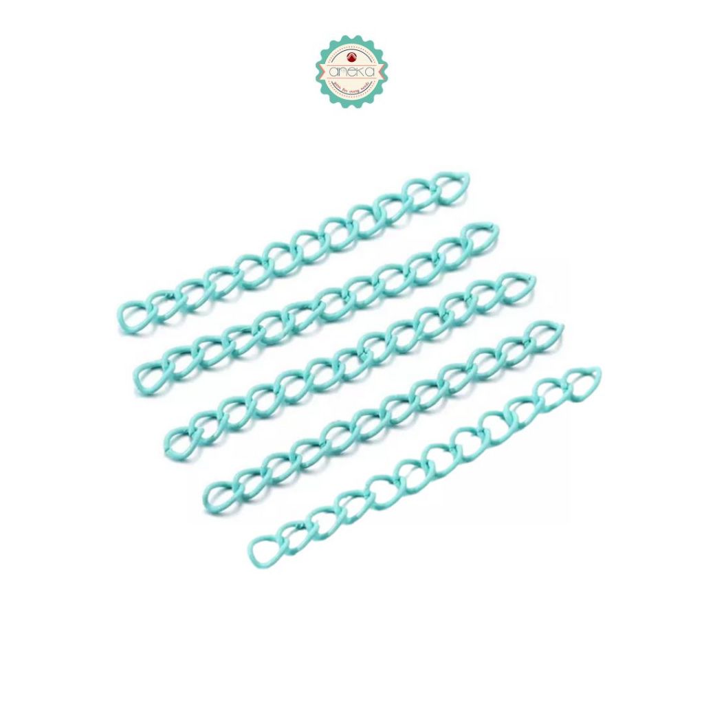 ANEKA - [5PCS] Rantai Konektor Warna 5cm /  Extended Extension Tail Chain Lobster Connector Jewelry