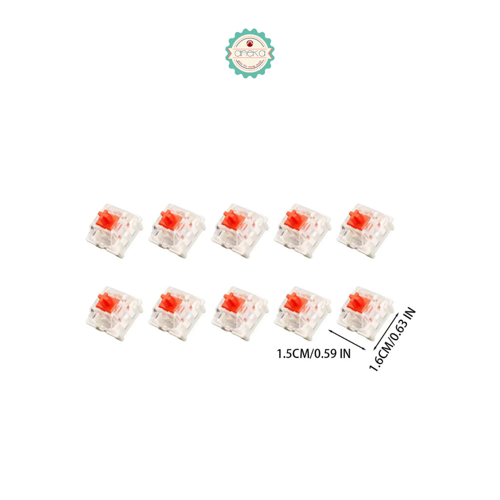 ANEKA - [100 PCS] Clicker Fidget / Mechanical Keyboard Switches DIY / Kliker / Dustproof Shaft Keycap Replacement Parts Gaming Typing