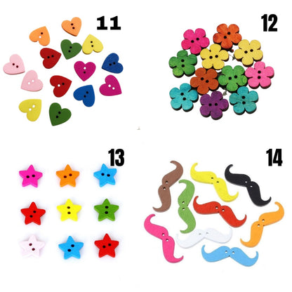 Handmade Wooden Button Series - PCS
