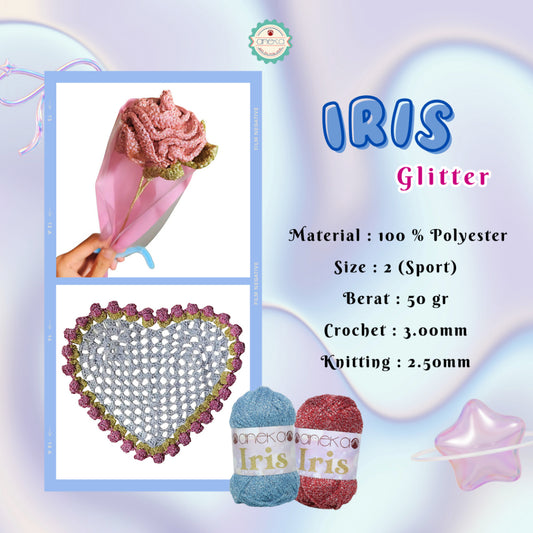 KATALOG - Benang Rajut Iris Glitter / Crochet Knitting Yarn