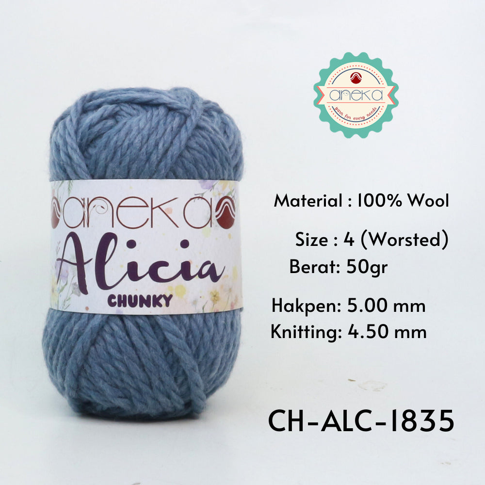 KATALOG - Benang Rajut Alicia Chunky / Wool / Wol Crochet Knitting Yarn