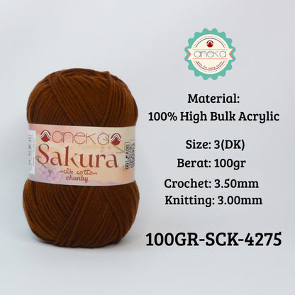 KATALOG - Benang Rajut Sakura Chunky 5 Ply 100gr / Crochet Knitting Yarn