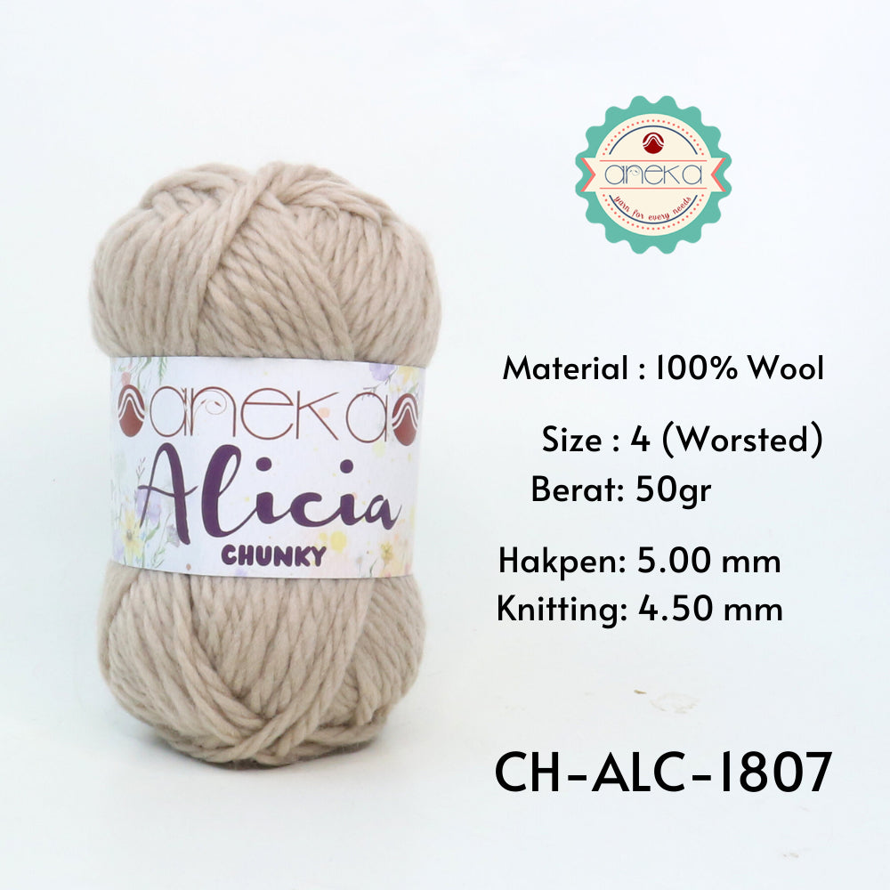 KATALOG - Benang Rajut Alicia Chunky / Wool / Wol Crochet Knitting Yarn