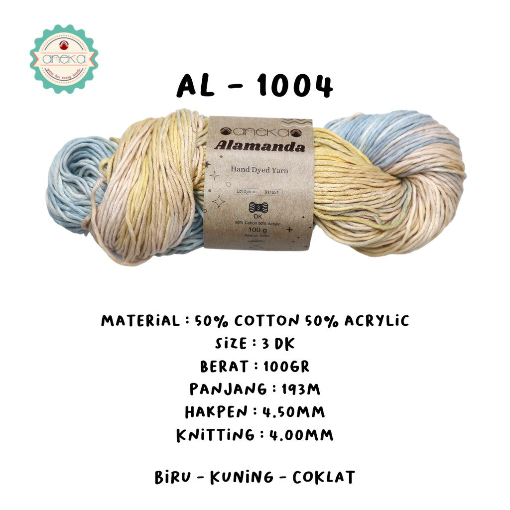 KATALOG - Benang Rajut Alamanda / Hand Dyed Yarn Cotton Yarn / Katun