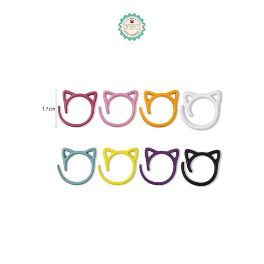 ANEKA - [5PCS] Penanda Rajut Bentuk Kucing / Stitch Marker Cat Shape