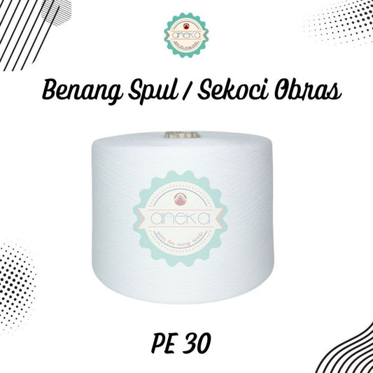 KATALOG - [1 Cones] Benang Spul / Palet Benang Sekoci Bordir PE20 / PE30 - 2,6 KG / Cones