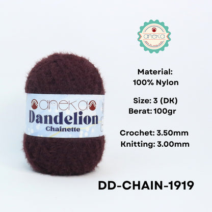 KATALOG - Benang Rajut Knitting Dandelion Chainette / Crochet Yarn Nylon / Nilon
