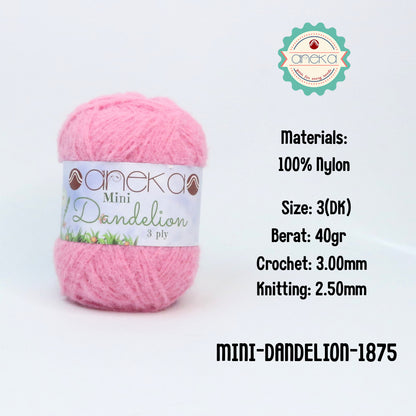 KATALOG - Benang Rajut Mini Dandelion 3 Ply / Crochet Knitting Cord Yarn