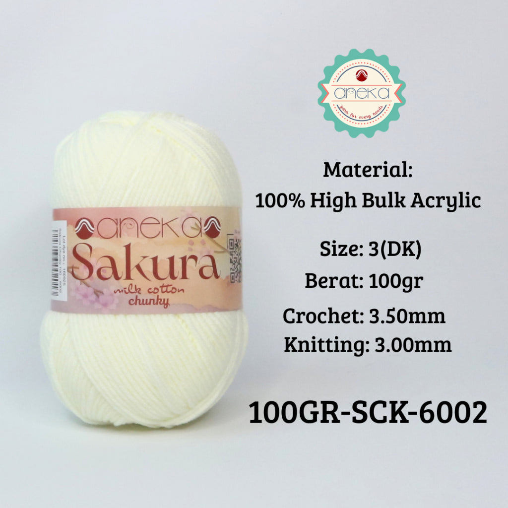 KATALOG - Benang Rajut Sakura Chunky 5 Ply 100gr / Crochet Knitting Yarn
