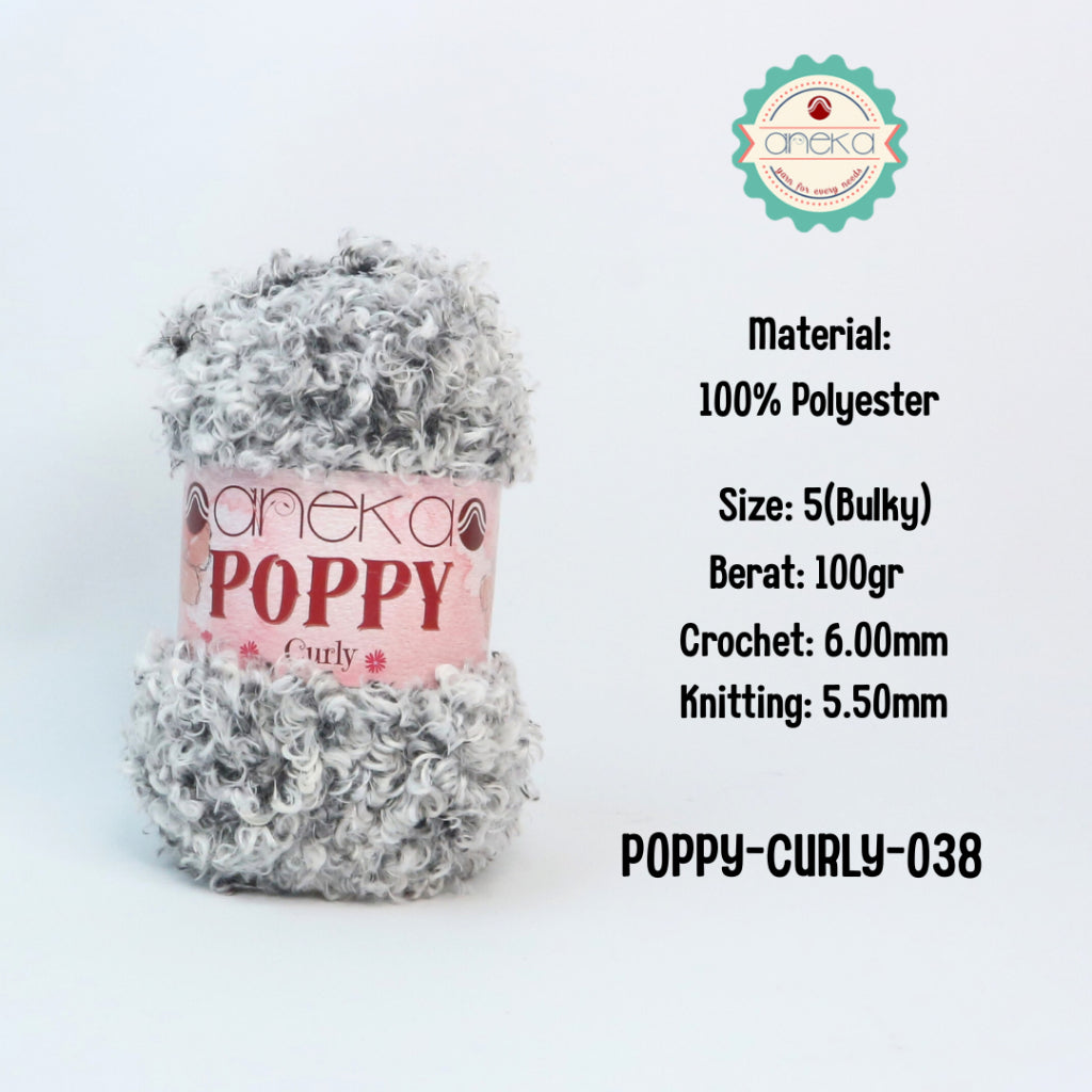 KATALOG - Benang Rajut Knitting Poppy Curly / Crochet Knitting Yarn