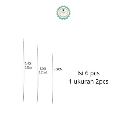 ANEKA - Jarum Mote / Beading Needles Pins Jewelry Making Tools Stainless for Bead Threading