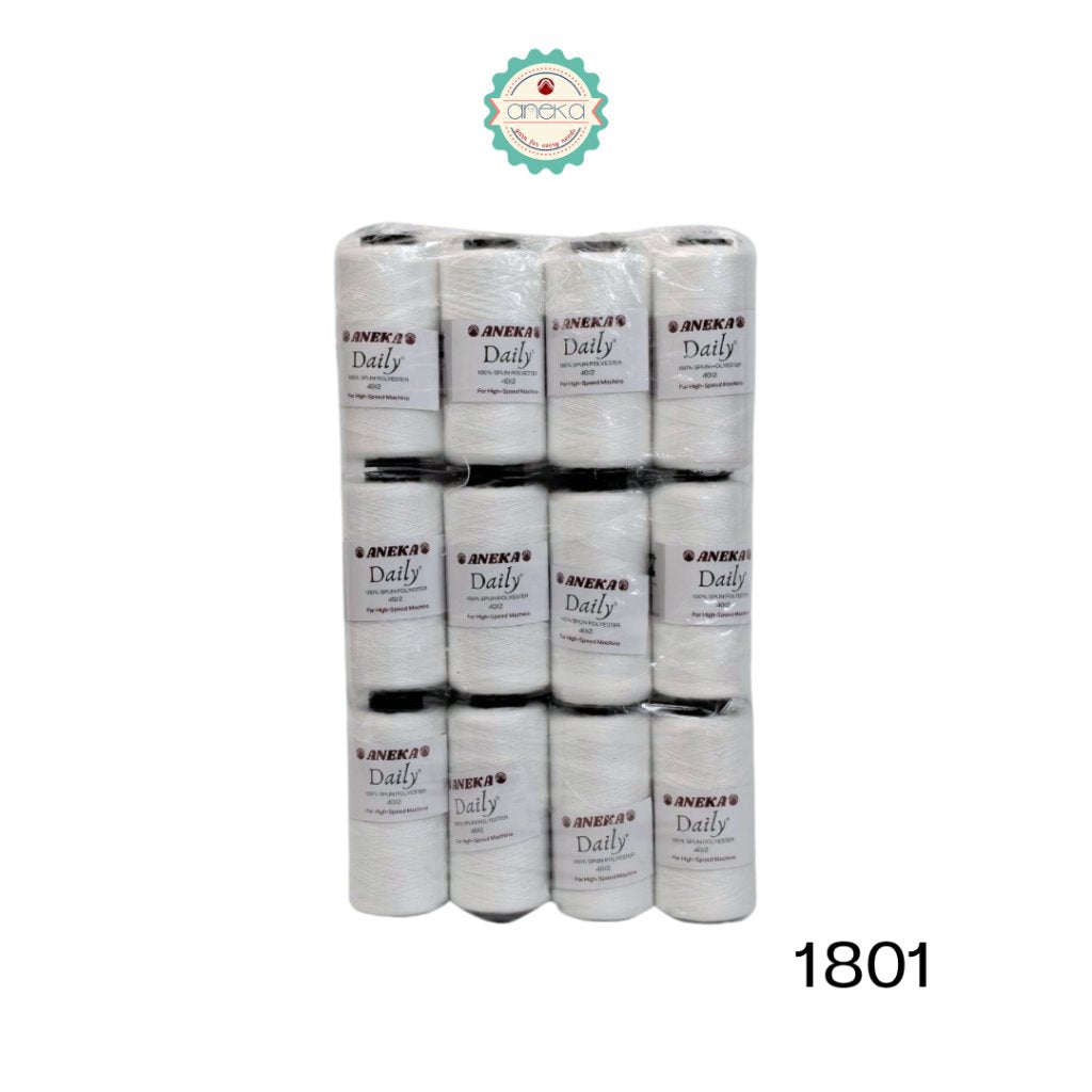 ANEKA - [12 PCS] Benang Jahit Daily / Spun Polyester Lusin
