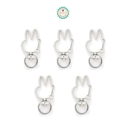 ANEKA - [5PCS] Kait Tas Kelinci / Gantungan Kunci / Rabbit Bunny Hook Bag Clasp Keychain Premium