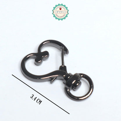 ANEKA - Kait Tas Bentuk Hati / Bintang / Hook Keychain Love Star Premium / Gantungan Kunci