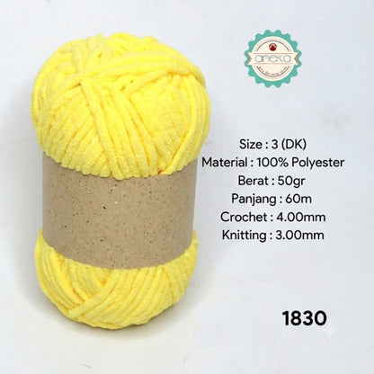 KATALOG - [GRADE B] Benang Rajut Mini Chenille / Crochet Knitting Yarn