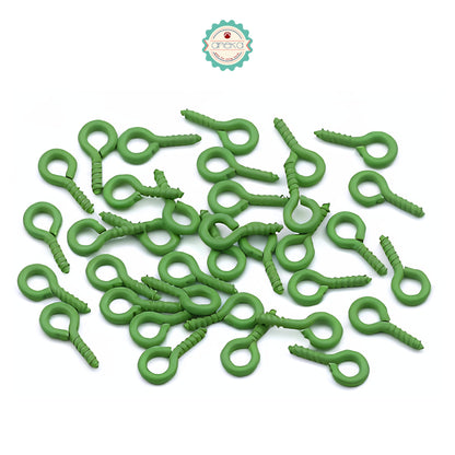 KATALOG - [100 PCS] Paku Ulir Warna / / Pin Mata / Sekrup Kecil Berulir / Screw Eye Hook