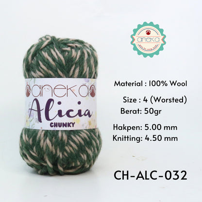 KATALOG - Benang Rajut Alicia Chunky / Wool / Wol Crochet Knitting Yarn