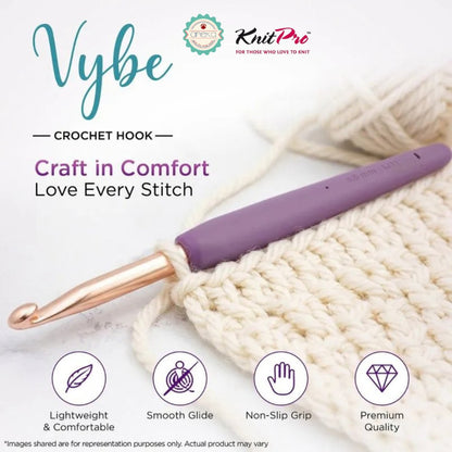 KNITPRO - Vybe Single Ended Crochet Hooks / Alat Rajut Hakpen