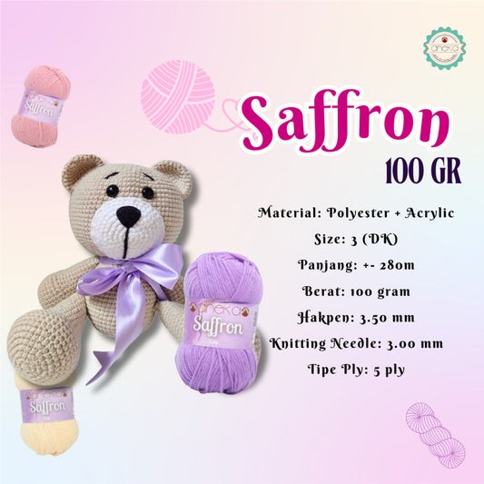 KATALOG - Benang Rajut Saffron 5 Ply 100gr / Crochet Knitting Yarn