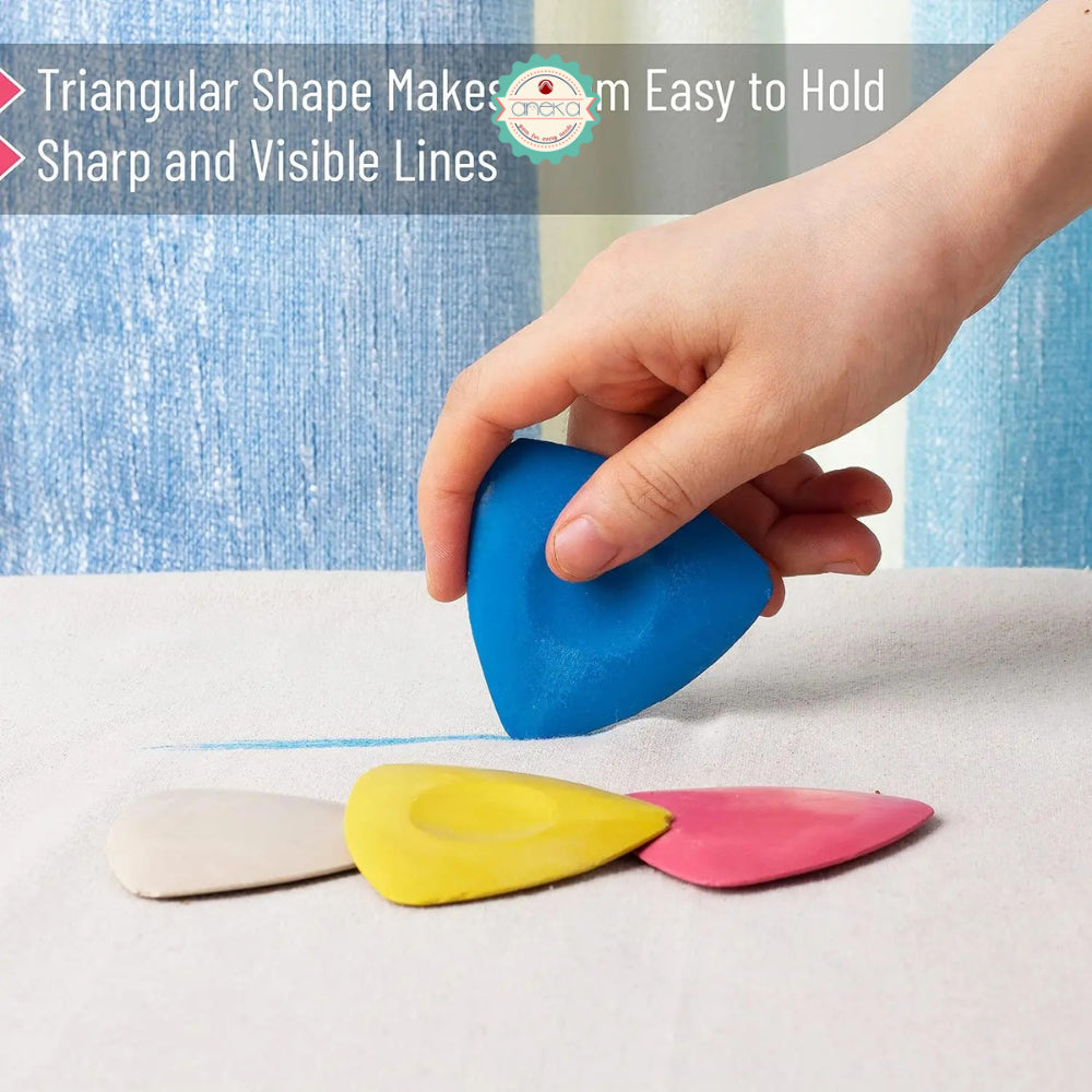 ANEKA - Kapur Jahit Segitiga / Penanda Jalur Jahit Kain Baju / Triangle Tailors Chalk Sewing Fabric