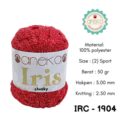 KATALOG - Benang Rajut Iris Chunky / Glitter Yarn Crochet Knitting