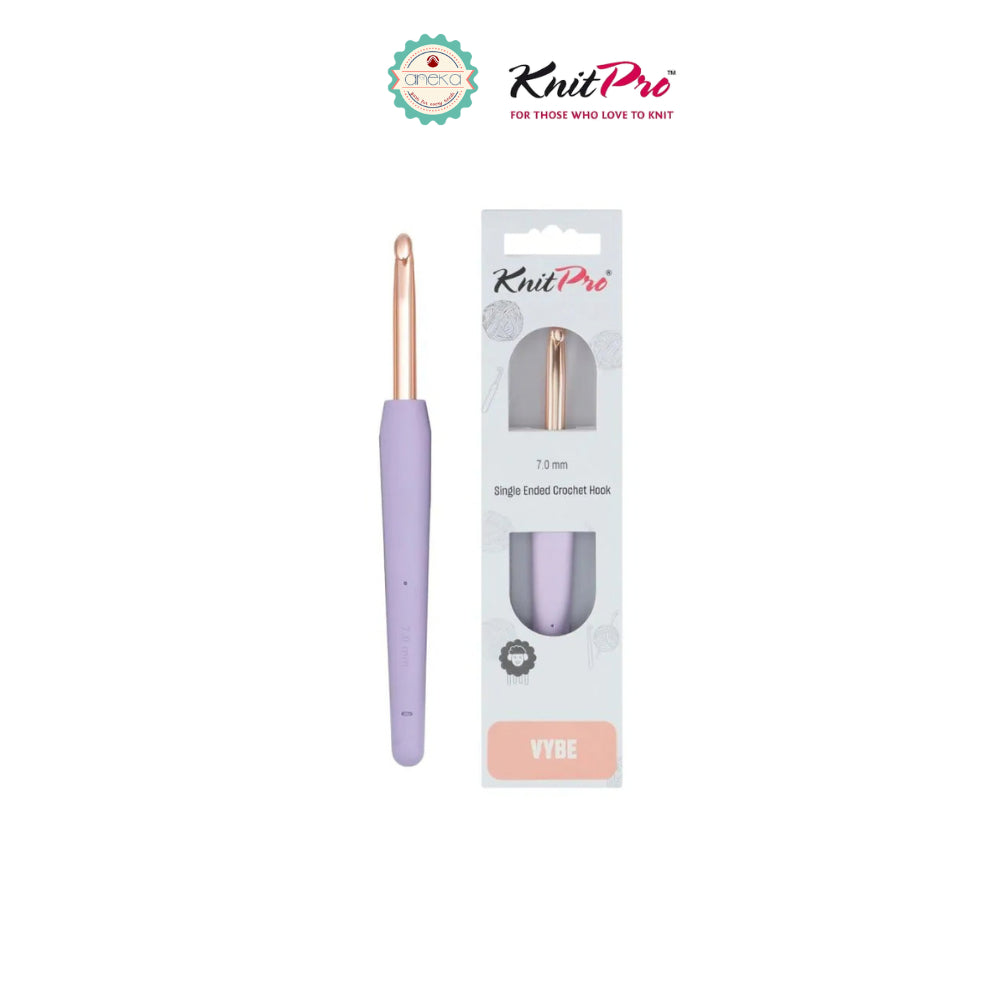 KNITPRO - Vybe Single Ended Crochet Hooks / Alat Rajut Hakpen