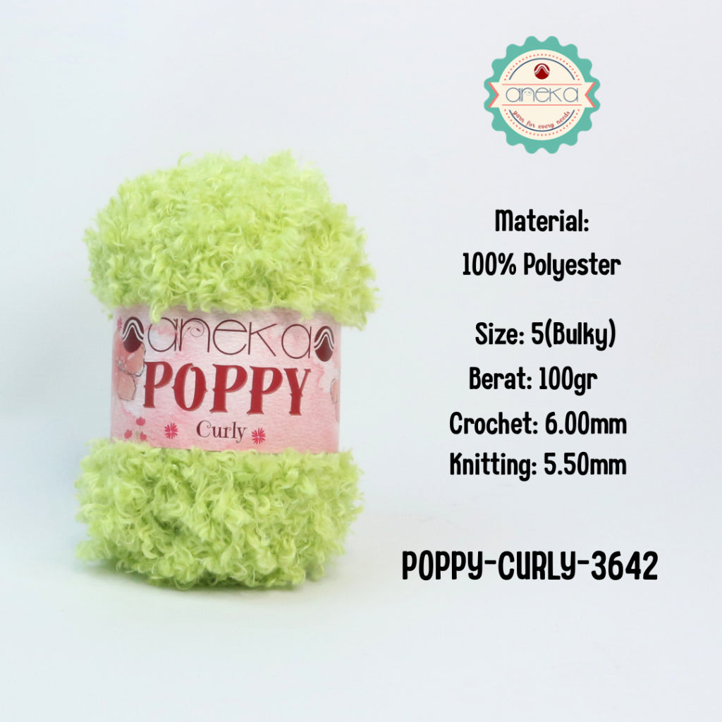 KATALOG - Benang Rajut Knitting Poppy Curly / Crochet Knitting Yarn