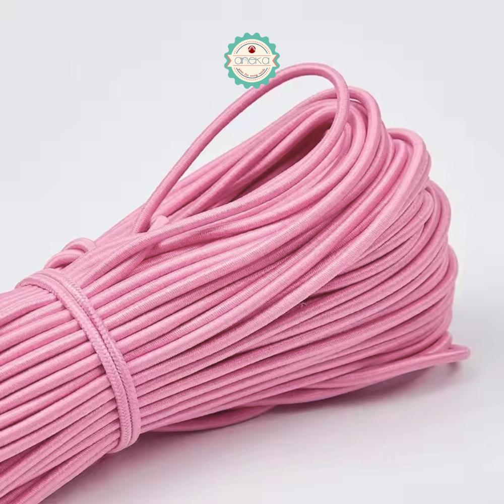KATALOG - [+-10m / 50gr] Tali String 2.5mm Elastis Warna /  Braided Elastic Cord / Beading Threads Stretch String / DIY Craft Sewing Accessories