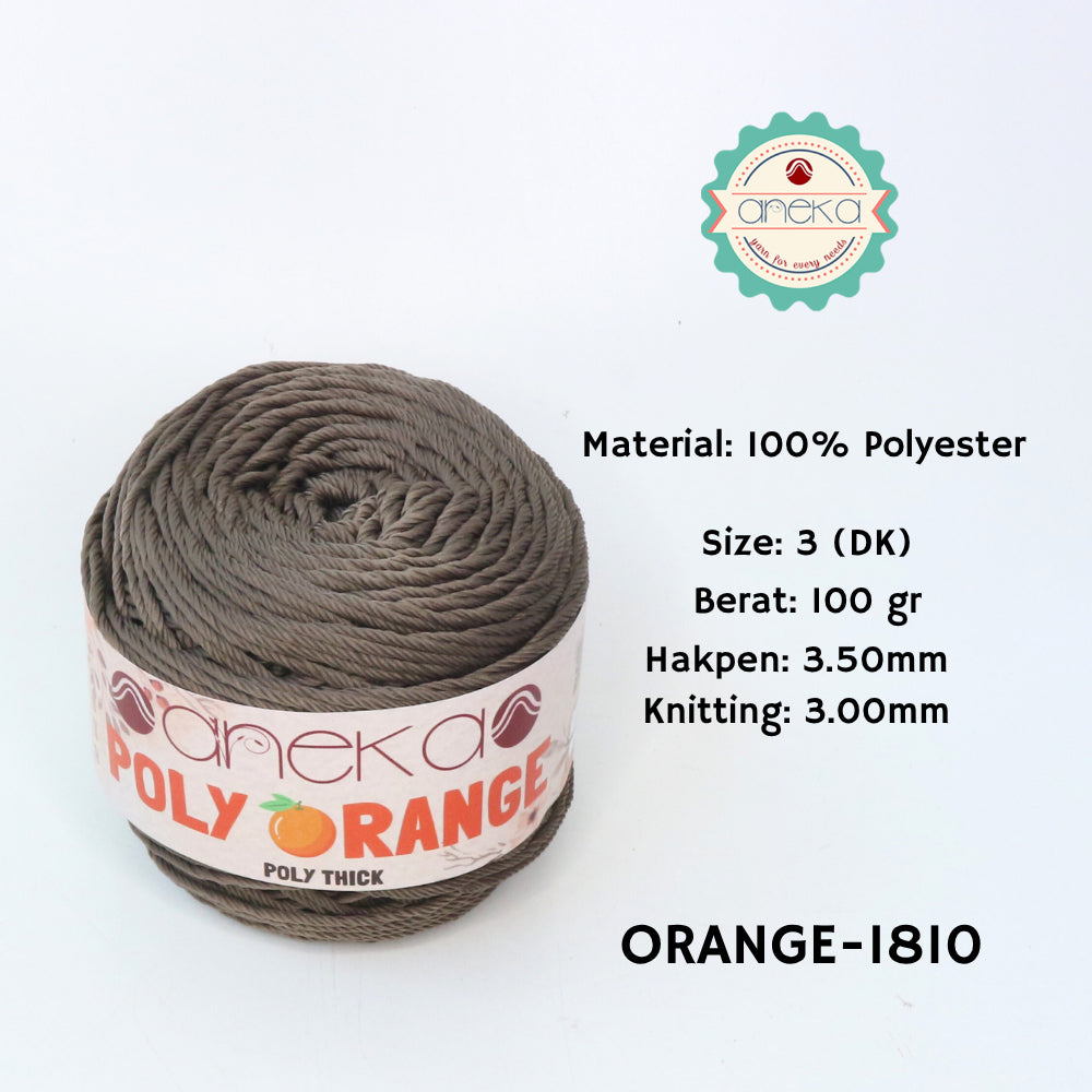 KATALOG - Benang Rajut Poly Orange / PolyThick / Polyester Crochet Knitting Yarn